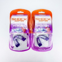 Shock Doctor Gel Max Power Mouth Guard Kool Aid Grape Youth Lot Of 2 DAMAGED PAC - £14.92 GBP