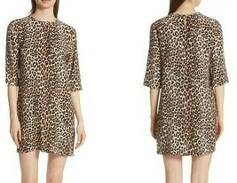Equipment Femme 100% Silk Aubrey Dress Leopard Print Size Xsnwt! - £89.66 GBP