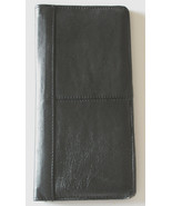 Womens Long Leather Bifold Wallet Credit Card Money Organizer Black 8.5&quot;... - $15.44