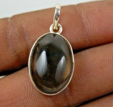 925 Sterling Silver Pendant Necklace Natural Smoky Quartz Jewelry PS-1627 - £36.51 GBP