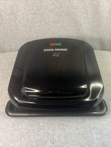 George Foreman 4-Serving Removable Plate Grill Panini Press Black Tested Works - £26.14 GBP