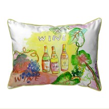Betsy Drake Wine Bottles Extra Large 20 X 24 Indoor Outdoor Pillow - £55.38 GBP