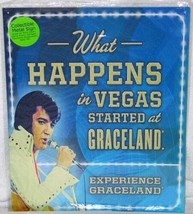 Elvis Presley What happens In Vegas/Graceland Photo Tin Sign NEW UNUSED - $6.89