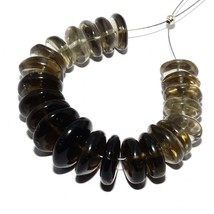 Natural Smoky Quartz Rondelle Beads Briolette Loose Gemstone Making Jewelry - £2.72 GBP
