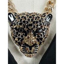 Natasha Signed Leopard  statement necklace Gold NEW with tags - £39.89 GBP