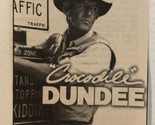 Crocodile Dundee Vintage Tv Guide Print Ad Paul Hogan TPA24 - £4.65 GBP