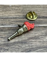 Vintage Olympic Red Torch Fire Gold Tone Enamel Lapel Pin KG JD - €8,43 EUR