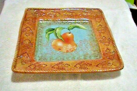 Certified International Square Platter Rustic Pear Susan Winget Pear 16.... - £17.06 GBP