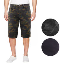 Men's Premium Stretch Cotton Blend Army Camouflage Casual Denim Jean Shorts - $36.74