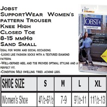 Jobst SupportWear  Women&#39;s pattern Trouser Knee High Closed Toe 8-15 mmH... - $14.55