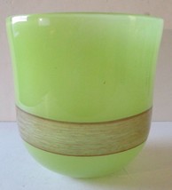 Cyan Design Large Celadon Green with Hand Applied Amber Stripe Vase 8 5/8&quot; Tall  - £158.24 GBP