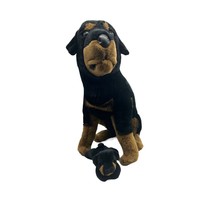 E &amp; J Classic Rottweiler Black Brown Face 18&quot; Realistic Mom Puppy Plush ... - £40.94 GBP