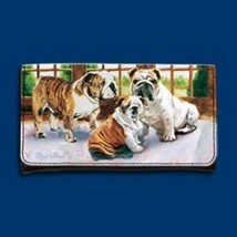 Wallet ENGLISH BULLDOG Dog Breed Ladies Wallet Checkbook Zippered Coin - £13.32 GBP