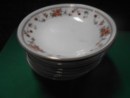 Great SHEFFIELD Anniversary Fine China  Set 8 BERRY BOWLS  5.5&quot; - £22.62 GBP