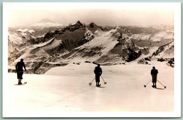 RPPC Skiers on Famous Ski Terrain Mount Rainier National Park WA Postcard H3 - £7.80 GBP