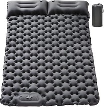 Upgraded Ultra-Thick Self-Inflating Double Sleeping Pad For Camping, Foot Pump - £51.33 GBP