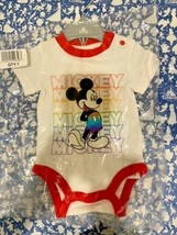 New Disney Rainbow Collection Mickey Mouse Bodysuit Baby 0 - 3 months with tag - £13.74 GBP