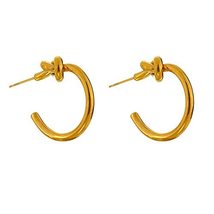 Gold Filled Hoop Earrings,Knot Earrings,Gold Hoops,Gold Earrings,Gold Plated Jew - £21.96 GBP