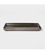 Aluminum Tray with Aged Metal Finish Gray - Threshold Rectangular Bathro... - $90.80 MXN