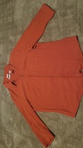 Apparenza  Stretch Zip Up Blouse 3/4 Sleeve Rust Large - $5.53