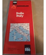 Folded map MICHELIN ITALY 1986 - £11.68 GBP