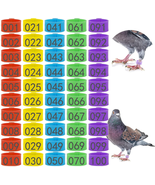 100Pcs 8Mm Bird Leg Bands Rings - Colorful 001-100 Numbered Pigeon Foot ... - €14,67 EUR