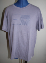 Hurley Box Logo Men&#39;s Blue Short Sleeve T-Shirt ~L~ - £9.60 GBP