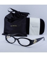 GUCCI GG1693O 001 Black with Gold 52mm Eyeglasses New Authentic - $220.49