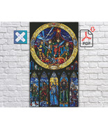 Lord Of The Rings Movie Hobbit Stained Glass Counted PDF Cross Stitch Pa... - $4.80 CAD