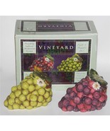 Rare LRG Susan Winget VINEYARD Green and Red GRAPES Salt Pepper Shakers ... - $31.54 CAD