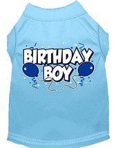 Pet Dog Cat Clothes Birthday Boy Screen Print T-Shirt Baby Blue XS Sm Me... - £14.06 GBP+