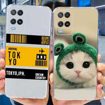 Phone Case For Oppo A54 Case 4G 5G CPH2195 CPH2239 Cute Cat Clear Tpu Soft Silic - £7.13 GBP+