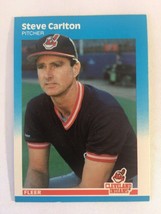 1987 Fleer Steve Carlton Cleveland Indians Baseball Card No. U-17 - £1.17 GBP