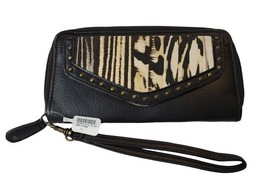 Women&#39;s Leopard Black Wallet Clutch Wristlet NWT - $5.94