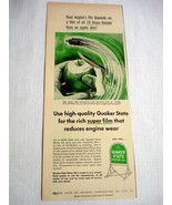 1954 Ad Quaker State Motor Oil With Super Film That Reduces Engine Wear - $169.57 MXN