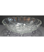 Indiana glass footed fruit bowl embossed fruit pattern 12 inch by 9 inch - £18.98 GBP