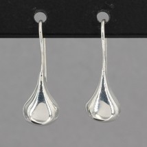 Retired Silpada TINY Sterling Silver PERFECT PAIR Puffy Teardrop Earrings W1645 - £22.27 GBP