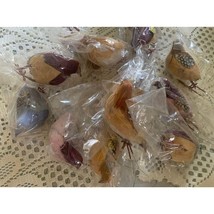Vintage feathered birds made in Hong Kong set of 12 - New - $20.59 Vintage feathered birds made in Hong Kong set of 12 - New - $20.59
