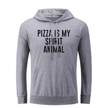 Pizza Is My Spirit Animal Funny Hoodies Unisex Sweatshirt Sarcastic Slog... - $26.17
