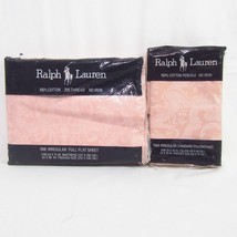 Ralph Lauren Avery Floral Pink Full/Double Flat Sheet with Standard Pillowcases - £140.96 GBP