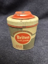 Rare Briten Tooth Powder Tin EARLY Dental Tin Refreshes The Mouth - $13.86