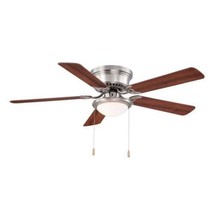 Hugger 52 in. LED Brushed Nickel Ceiling Fan - £67.43 GBP