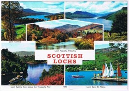 Postcard Scottish Lochs Tummel Katrine Lomond Faskally Earn Scotland UK - $3.95