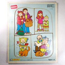 Playskool First Puzzle Our Family 180-04 4 Pieces Vintage 1992 Toddler Toys - £15.49 GBP