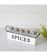 Spices metal Tray With glass shakers - $32.00