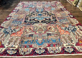 Rare Per&#39;sian Rug 10x13, Semi Antique Wool Handmade Vintage Carpet - £4,977.49 GBP