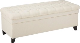 Christopher Knight Home Juliana Fabric Storage Ottoman, Beige - £126.95 GBP