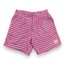 Vtg 90s Quiksilver Hot Pink Cotton Gingham Plaid Shorts Men’s Sz 33 Surf Skate - £30.76 GBP