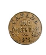 1929 Canada Small One Cent Coin Circulated VG - €1,21 EUR
