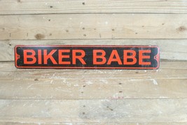 Biker Babe Aluminum Metal Street Sign 3&quot; x 18&quot; Harley - £9.48 GBP